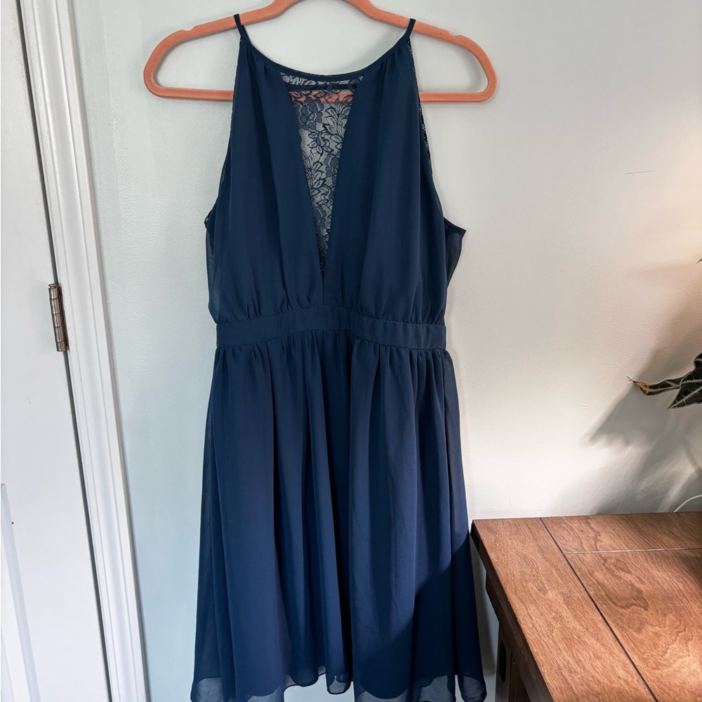 Elise Ryan Navy Blue Dress